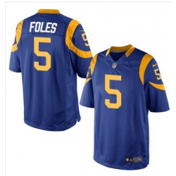 Nike Rams #5 Nick Foles Royal Blue Alternate Youth Stitched NFL Elite Jersey