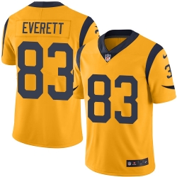 Nike Rams #83 Gerald Everett Gold Youth Stitched NFL Limited Rush Jersey