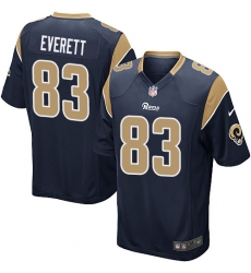 Nike Rams #83 Gerald Everett Navy Blue Team Color Youth Stitched NFL Elite Jersey