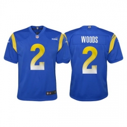 Youth Los Angeles Rams 2 Robert Woods Vapor Limited Blue Jersey