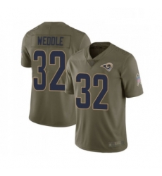 Youth Los Angeles Rams 32 Eric Weddle Limited Olive 2017 Salute to Service Football Jersey