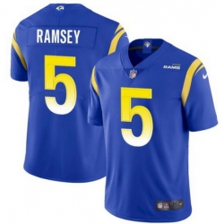Youth Los Angeles Rams 5 Jalen Ramsey Royal Vapor Untouchable Limited Stitched Jersey 