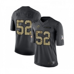 Youth Los Angeles Rams 52 Clay Matthews Limited Black 2016 Salute to Service Football Jersey