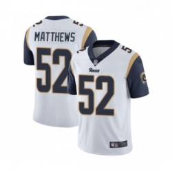 Youth Los Angeles Rams 52 Clay Matthews White Vapor Untouchable Limited Player Football Jersey