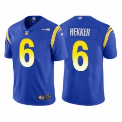 Youth Los Angeles Rams 6 Johnny Hekker Vapor Limited Blue Jersey