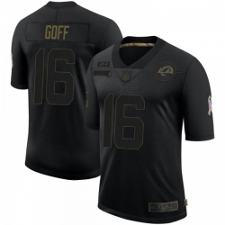 Youth Los Angeles Rams Jared Goff Black 2020 Salute To Service Limited Jersey