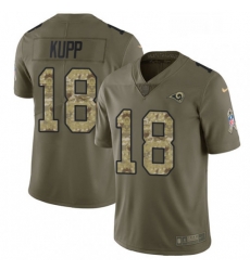 Youth Nike Los Angeles Rams 18 Cooper Kupp Limited OliveCamo 2017 Salute to Service NFL Jersey