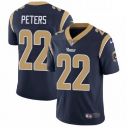 Youth Nike Los Angeles Rams 22 Marcus Peters Navy Blue Team Color Vapor Untouchable Limited Player NFL Jersey