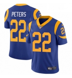 Youth Nike Los Angeles Rams 22 Marcus Peters Royal Blue Alternate Vapor Untouchable Limited Player NFL Jersey