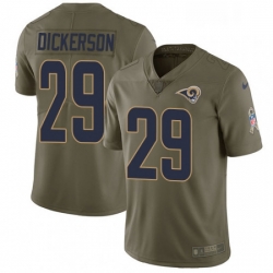 Youth Nike Los Angeles Rams 29 Eric Dickerson Limited Olive 2017 Salute to Service NFL Jersey