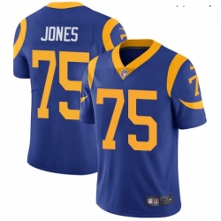 Youth Nike Los Angeles Rams #75 Deacon Jones Royal Blue Alternate Vapor Untouchable Limited Player NFL Jersey
