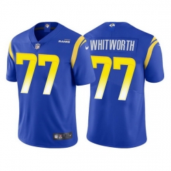 Youth Nike Los Angeles Rams 77 Andrew Whitworth Blue Vapor Untouchable Limited Jersey
