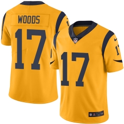 Youth Nike Rams #17 Robert Woods Gold Stitched NFL Limited Rush Jersey
