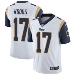 Youth Nike Rams #17 Robert Woods White Stitched NFL Vapor Untouchable Limited Jersey