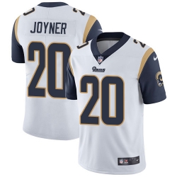 Youth Nike Rams #20 Lamarcus Joyner White Stitched NFL Vapor Untouchable Limited Jersey
