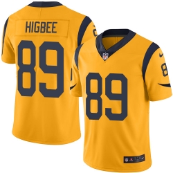 Youth Nike Rams #89 Tyler Higbee Gold Stitched NFL Limited Rush Jersey