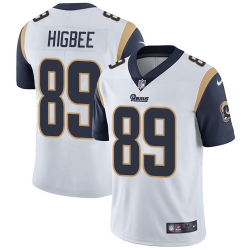 Youth Nike Rams #89 Tyler Higbee White Stitched NFL Vapor Untouchable Limited Jersey