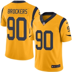 Youth Nike Rams #90 Michael Brockers Gold Stitched NFL Limited Rush Jersey