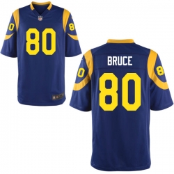 Youth Nike St. Louis Rams 80 Isaac Bruce Game Light Blue Alternate Throwback NFL Jersey