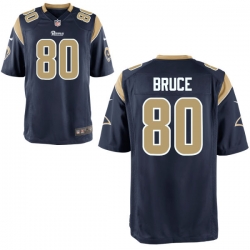 Youth Nike St. Louis Rams 80 Isaac Bruce Game Navy Blue Team Color Home NFL Jersey