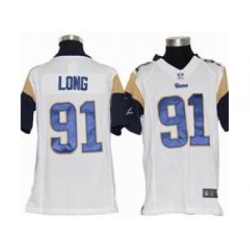 Youth Nike Youth St. Louis Rams #91 Chris Long white jerseys