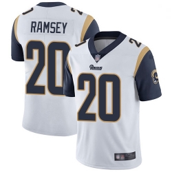 Youth Rams 20 Jalen Ramsey White Stitched Football Vapor Untouchable Limited Jersey