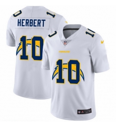 Los Angeles Chargers 10 Justin Herbert White Men Nike Team Logo Dual Overlap Limited NFL Jersey