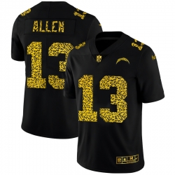 Los Angeles Chargers 13 Keenan Allen Men Nike Leopard Print Fashion Vapor Limited NFL Jersey Black