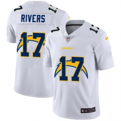 Los Angeles Chargers 17 Philip Rivers White Men Nike Team Logo Dual Overlap Limited NFL Jersey