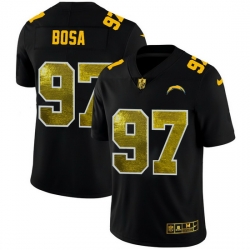 Los Angeles Chargers 97 Joey Bosa Men Black Nike Golden Sequin Vapor Limited NFL Jersey