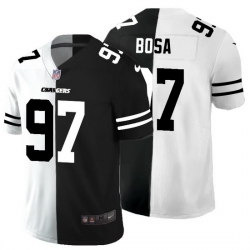 Los Angeles Chargers 97 Joey Bosa Men Black V White Peace Split Nike Vapor Untouchable Limited NFL Jersey