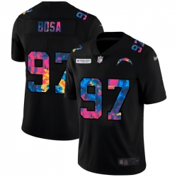 Los Angeles Chargers 97 Joey Bosa Men Nike Multi Color Black 2020 NFL Crucial Catch Vapor Untouchable Limited Jersey