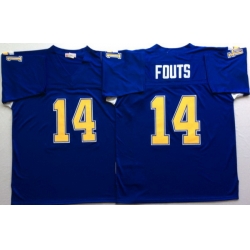Men Los Angeles Chargers 14 Dan Fouts Blue M&N Throwback Jersey