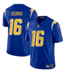 Men Los Angeles Chargers 16 Casey Bauman Royal 2024 Vapor Limited Stitched Football Jersey