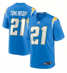 Men Los Angeles Chargers 21 LaDainian Tomlinson Blue Stitched Game Jersey
