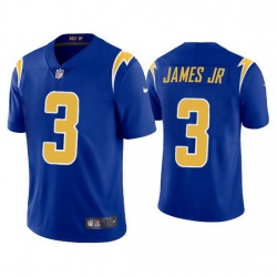 Men Los Angeles Chargers 3 Derwin James Jr  Royal Vapor Untouchable Limited Stitched jersey
