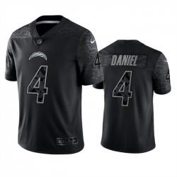 Men Los Angeles Chargers 4 Chase Daniel Black Reflective Limited Stitched Football Jersey