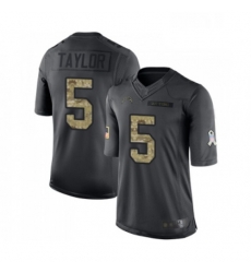 Men Los Angeles Chargers 5 Tyrod Taylor Limited Black 2016 Salute to Service Football Jersey