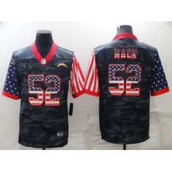 Men Los Angeles Chargers 52 Khalil Mack Camo USA Flag Limited Stitched jersey