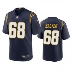 Men Los Angeles Chargers 68 Jamaree Salyer Navy Stitched Jersey