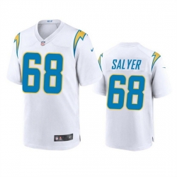 Men Los Angeles Chargers 68 Jamaree Salyer White Stitched Jersey
