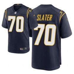 Men Los Angeles Chargers 70 Rashawn Slater 2021 NFL Draft Alternate Game Jersey   Navy