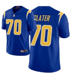 Men Los Angeles Chargers 70 Rashawn Slater 2021 NFL Draft Vapor Limited Jersey   Royal
