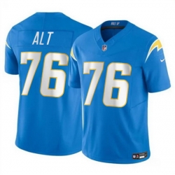 Men Los Angeles Chargers 76 Joe Alt Light Blue 2024 Draft F U S E  Vapor Limited Stitched Football Jersey
