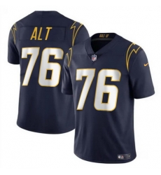 Men Los Angeles Chargers 76 Joe Alt Navy 2024 Draft Vapor Limited Stitched Football Jersey