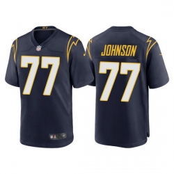 Men Los Angeles Chargers 77 Zion Johnson Navy Limited Stitched jersey