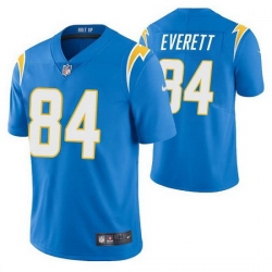 Men Los Angeles Chargers 84 Gerald Everett Blue Vapor Untouchable Limited Stitched jersey
