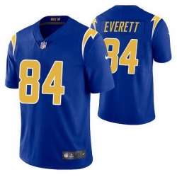 Men Los Angeles Chargers 84 Gerald Everett Royal Vapor Untouchable Limited Stitched jersey