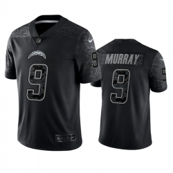 Men Los Angeles Chargers 9 Kenneth Murray Black Reflective Limited Stitched Football Jersey