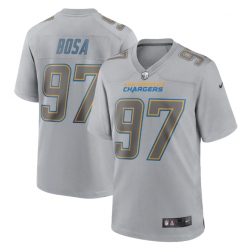 Men Los Angeles Chargers 97 Joey Bosa Grey Atmosphere Fashion Stitched Game Jersey